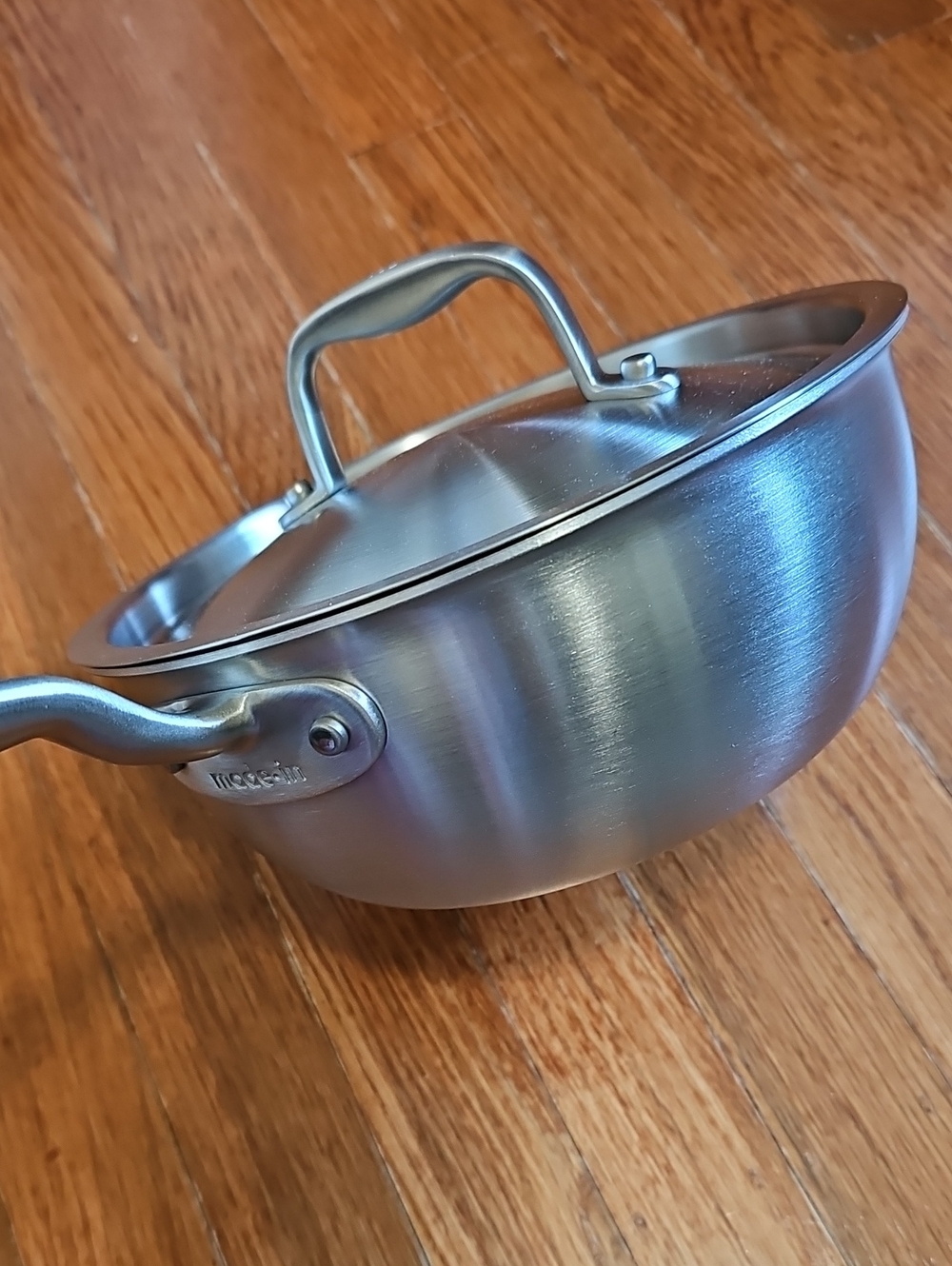 Made In 2 Qt Stainless Clad Saucier - Picture 2 of 8
